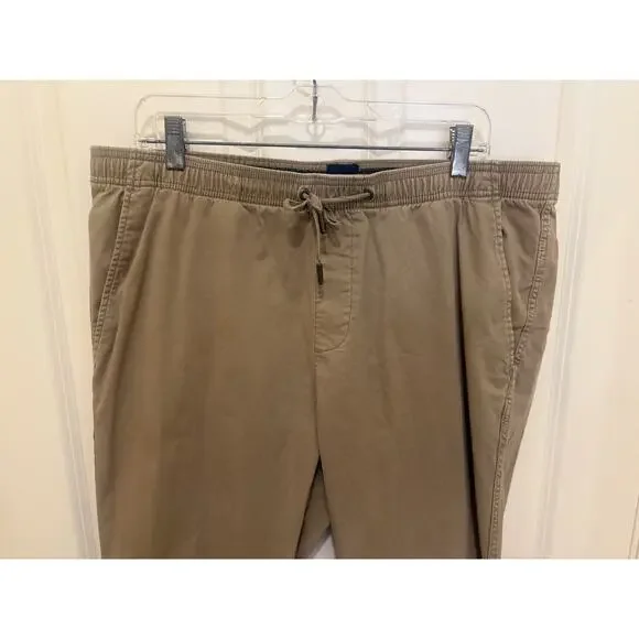 Gap Jogger Pants Mens XL Tan Khaki Skinny Leg Chino Drawstring - Picture 3 of 6
